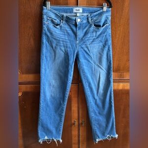 PAIGE s31 S’Skyline Straight Ankle’ jeans-stretch-like new-frayed raw hem